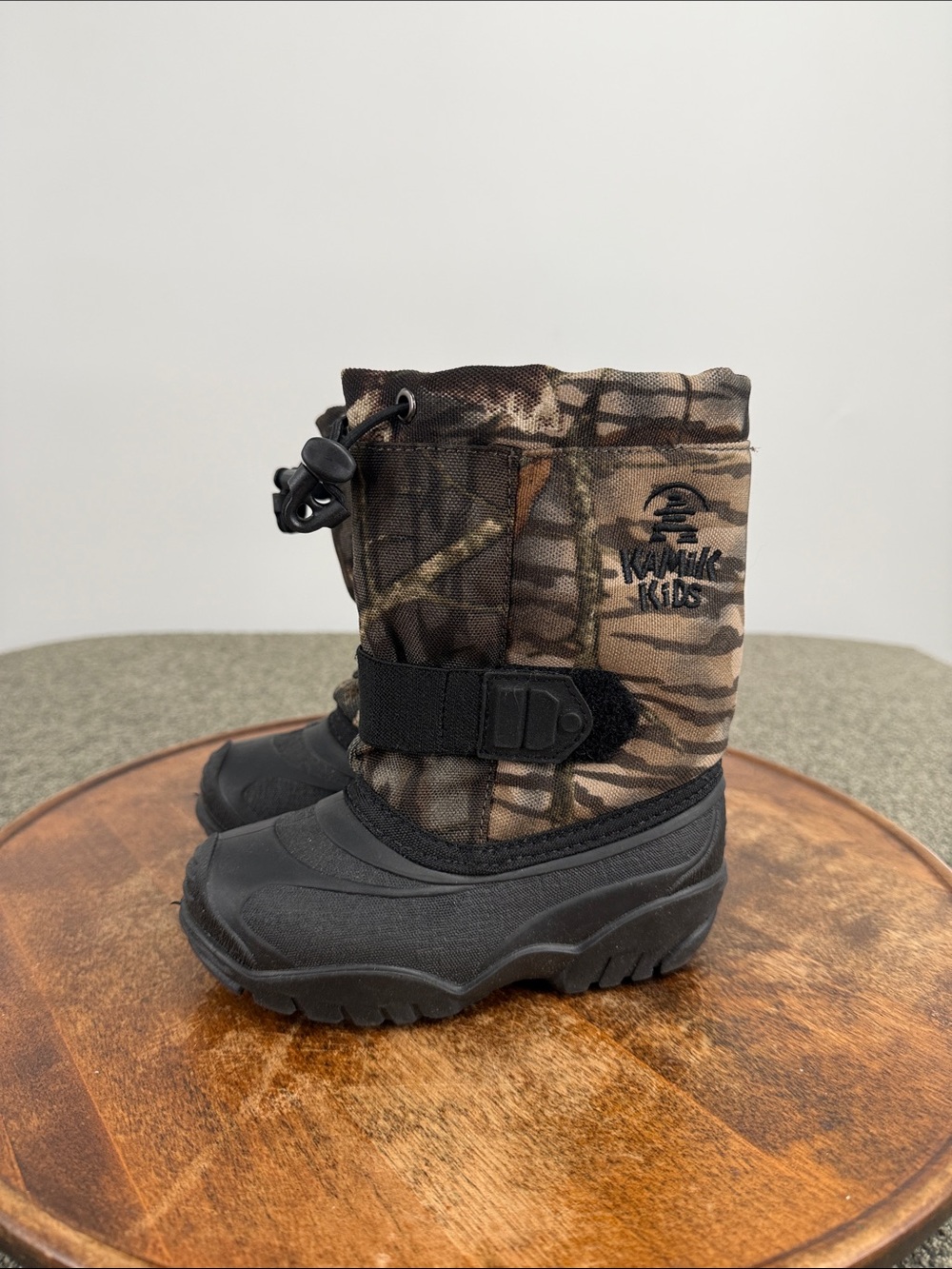 Kamik Kids Boots Toddler 9 Green Brown Camo Waterproof Winter Snow Play